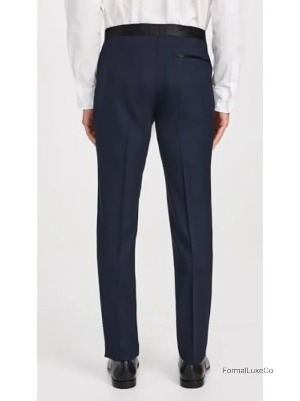 Men's Tuxedo Pants Wool Stretch Slim Fit Suit Separates